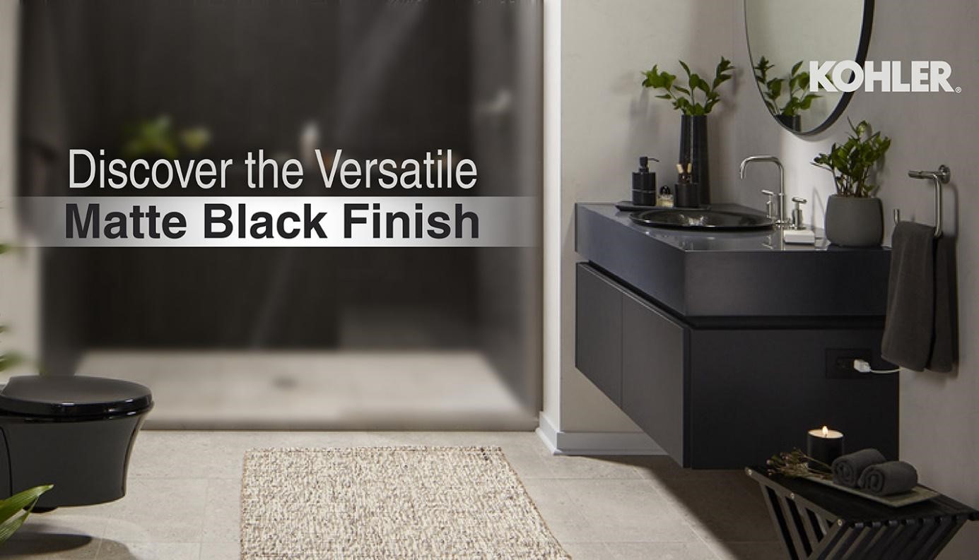 GIVE YOUR BATHROOM A VERSATILE MATTE BLACK FINISH