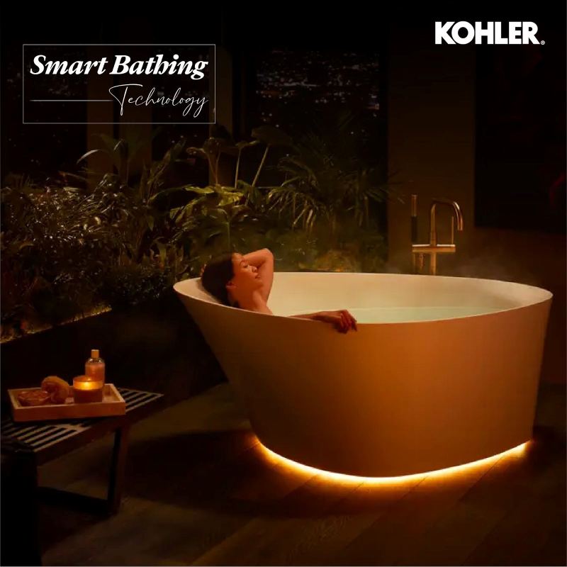 Kohler Freestanding Bathtub - with Smart Bathing Technology