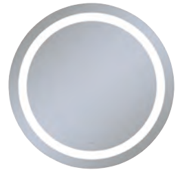 762MM Inset Circle Light Mirror